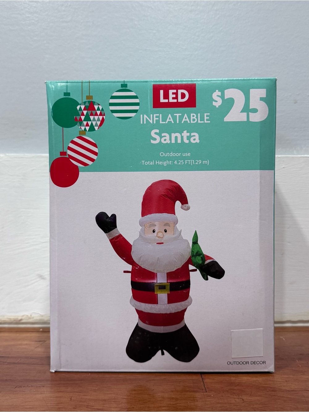 LED Inflatable Santa - Red, White, Black